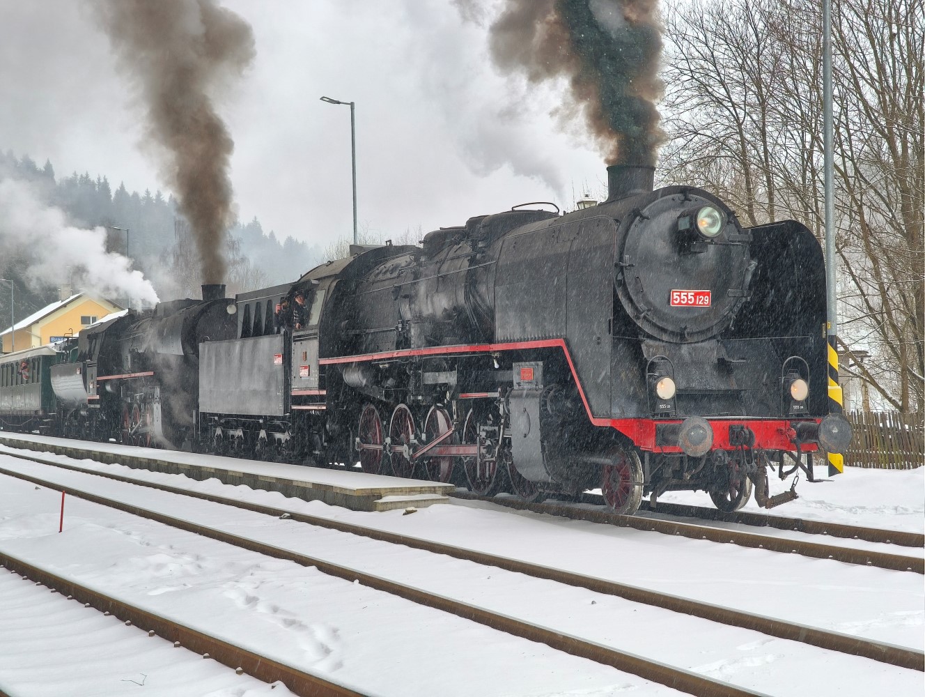 S Němkami 555.129 a 555.0153 do Jeseníků dne 21.2.2026